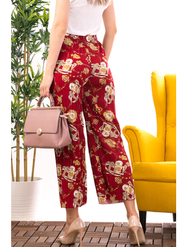 Pantaloni Dama Baisida Grena si Bej